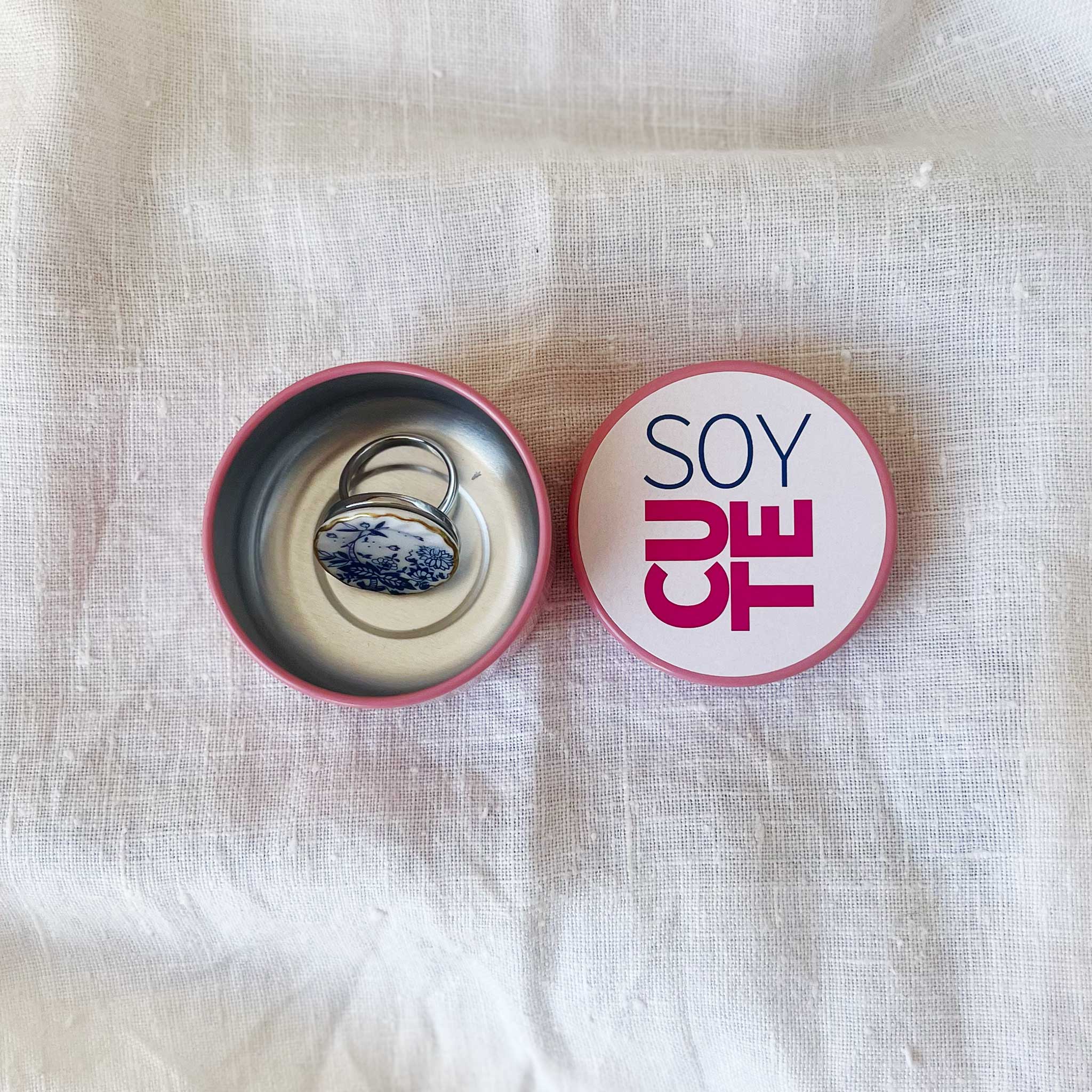 Anillo porcelana plato