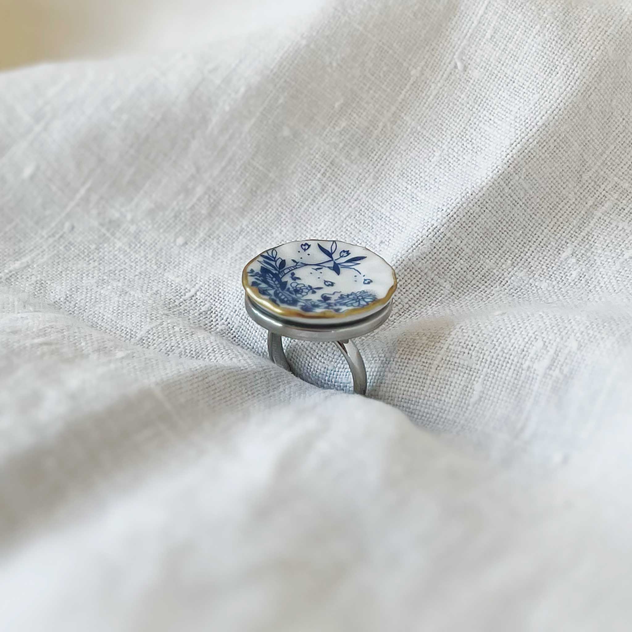 Anillo porcelana plato